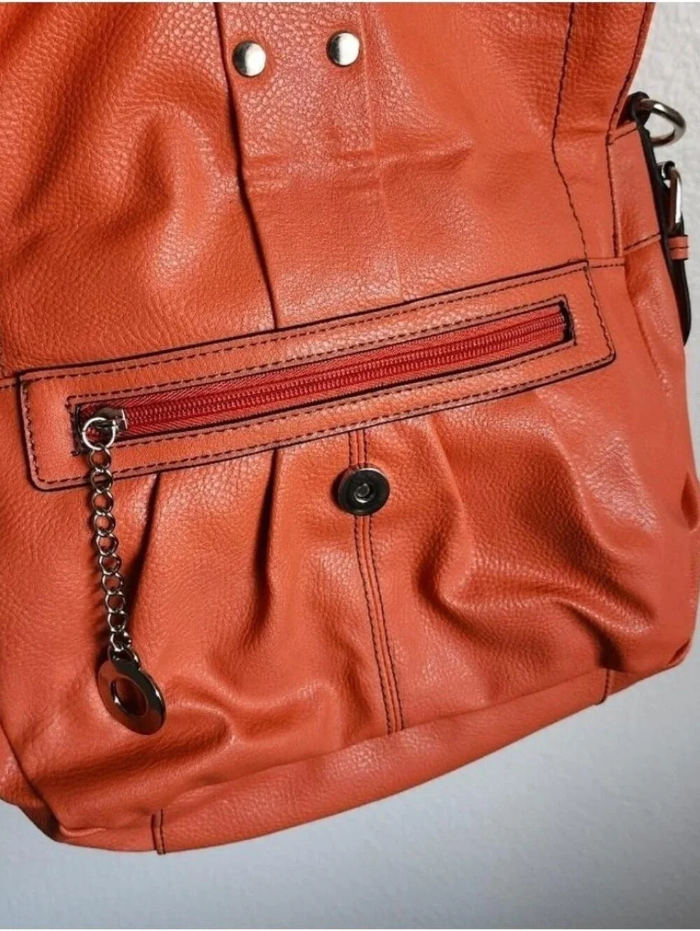 Vintage Nine West Y2K Burnt Orange Slouchy Shoulder Bag Purse NWOT